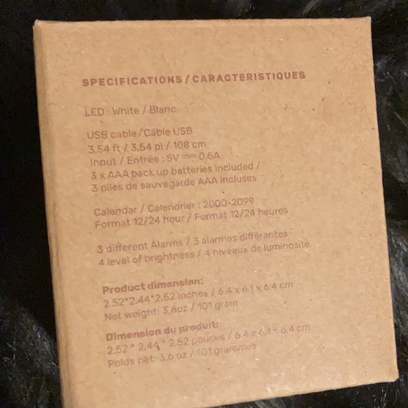 Cloud Nola Marble Alarm Clock - Picture 6 of 7